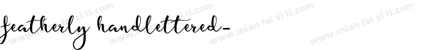 featherly handlettered字体转换
